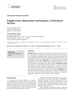 Single-cone obturation technique: a literature review