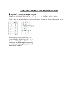 Analyzing Graphs of Polynomial Functions