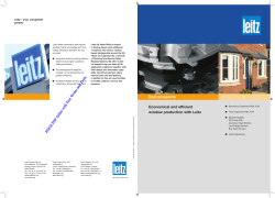 Economical and efficient window production with Leitz Best prospects