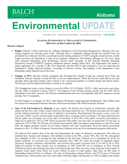 Environmental UPDATE