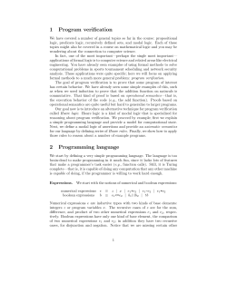 Notes on Hoare Logic - NUS School of Computing