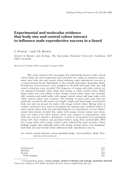 Experimental and molecular evidence that body size and