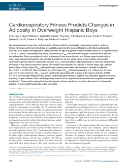 Cardiorespiratory Fitness Predicts Changes in