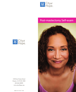 Post-mastectomy Self-exam
