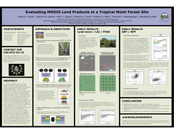 Evaluating MODIS Land Products at a Tropical Moist Forest Site