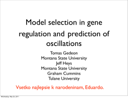 Model selection in gene regulation and prediction of