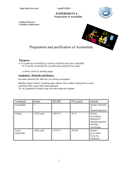 Preparation and purification of Acetanilide