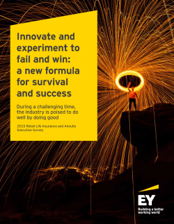 2015 Retail Life Insurance and Annuity Executive Survey