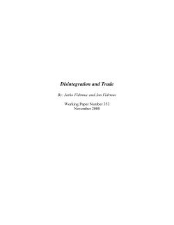Disintegration and Trade