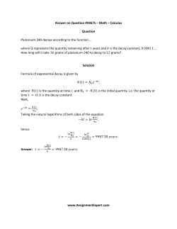 Answer on Question #59675 &ndash; Math &ndash; Calculus Question Plutonium
