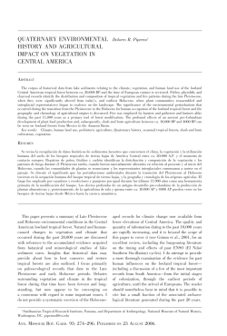 quaternary environmental history and agricultural impact on