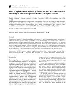 Mode of reproduction is detected by Parth1 and