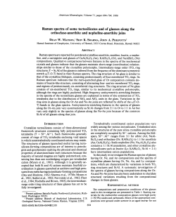 Raman spectra of some tectosilicates and of glasses along the