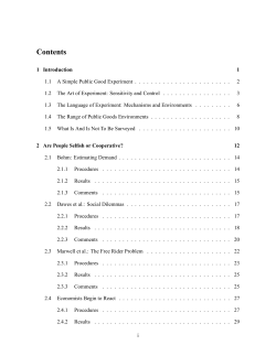 Public Goods: A Survey of Experimental Research