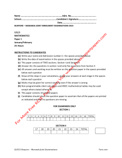 2013 KCSE Maranda Mathematics P1 Pre-Mock