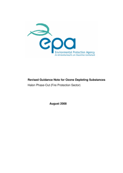 Revised Guidance Note for Ozone Depleting Substances Halon