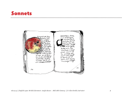 Sonnets - return to main page