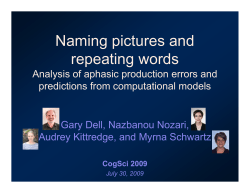 Naming pictures and repeating words: Analysis of aphasic