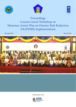 Proceedings Lessons Learnt Workshop on Myanmar Action Plan on
