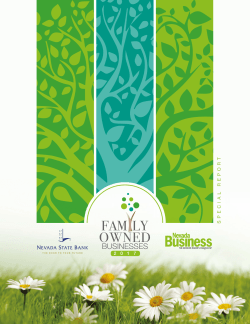 fam ly owned - Nevada Business Magazine