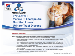 VNA Level II Module 8: Therapeutic Nutrition Lower Urinary Tract