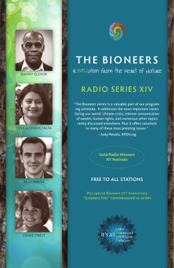 the brochure for the full Bioneers Radio