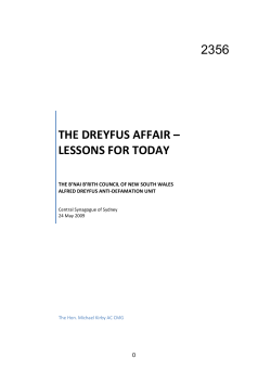 the dreyfus affair &ndash; lessons for