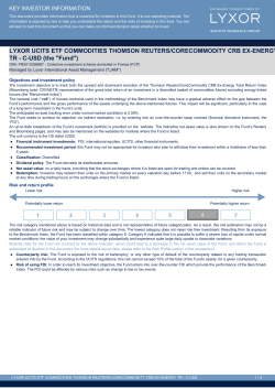 LYXOR UCITS ETF COMMODITIES THOMSON REUTERS