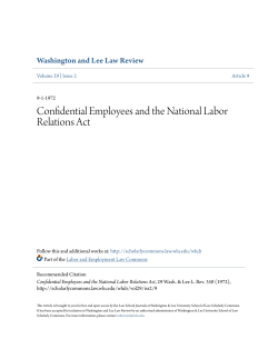 Confidential Employees and the National Labor Relations Act