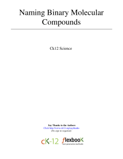 Naming Binary Molecular Compounds