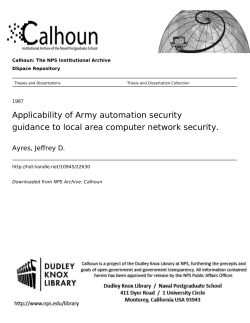 Applicability of Army automation security guidance