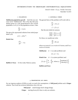 Intro to ODEs - Purdue University :: Computer Science