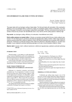 OXY-HYDROGEN FLAME FOR CUTTING OF STEELS