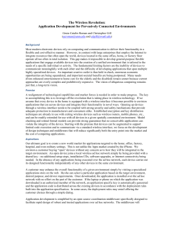 The Wireless Revolution: Application Development for Pervasively