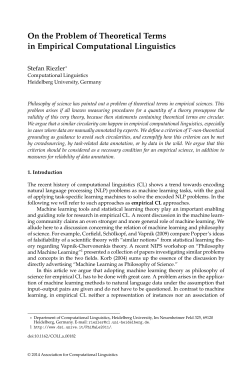 On the Problem of Theoretical Terms in Empirical Computational