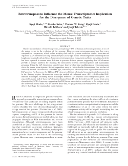 Retrotransposons Influence the Mouse Transcriptome