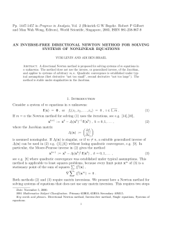 AN INVERSE-FREE DIRECTIONAL NEWTON METHOD FOR