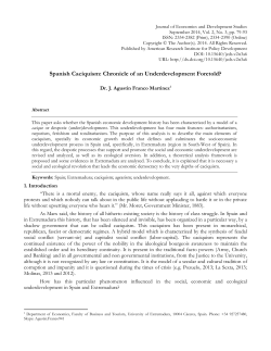 Spanish Caciquism: Chronicle of an Underdevelopment Foretold?