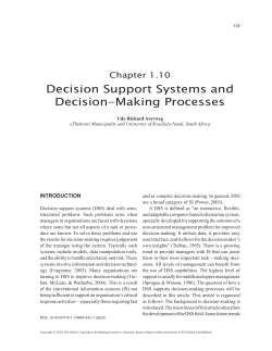 Decision Support Systems and Decision