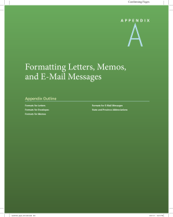 Formatting Letters, Memos, and E