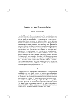 Democracy and Representation