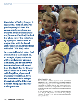 French-born Theirry Omeyer is regarded as the best handball