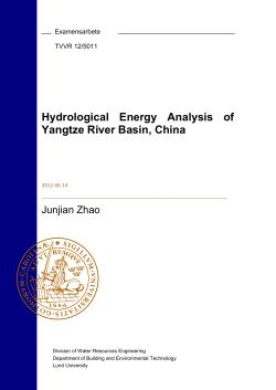 Hydrological Energy Analysis of Yangtze River Basin, China