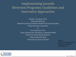 Implementing Juvenile Diversion Programs