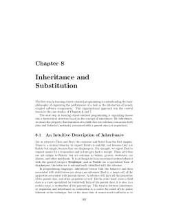 Inheritance and Substitution - College of Engineering | Oregon State