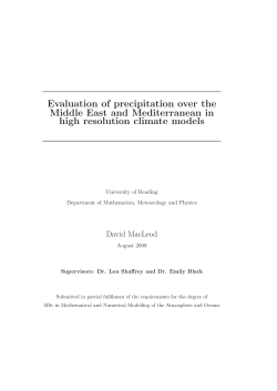 Evaluation of precipitation over the Middle East and Mediterranean