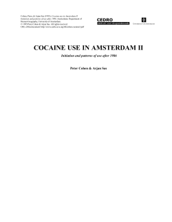 Cocaine use in Amsterdam II - cedro-uva