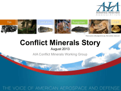 Conflict Minerals Story - Aerospace Industries Association