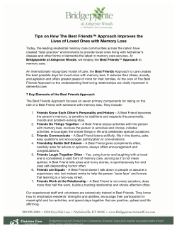 Tip Sheet  - Bridgepointe at Ashgrove Woods