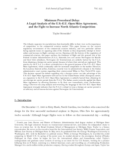 Minimum Procedural Delay: A Legal Analysis of the U.S.